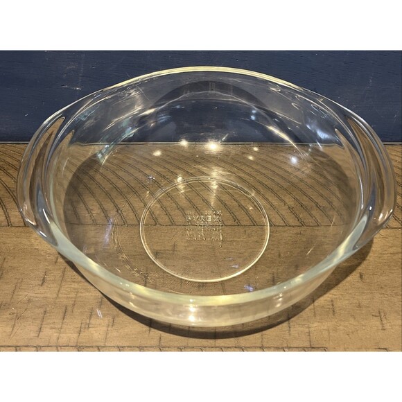 Pyrex Clear Glass 2 Qt Casserole Baking Dish Bowl 024 Vintage - Picture 2 of 5